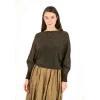 APRICOT - Metallic Batwing Sweater - Black/Gold