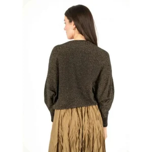 APRICOT - Metallic Batwing Sweater - Black/Gold