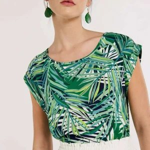 Apricot - Tropical Cap Sleeve Tee