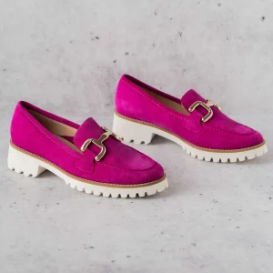 ARA - 31237 Kiana Loafer - Green & Pink Suede