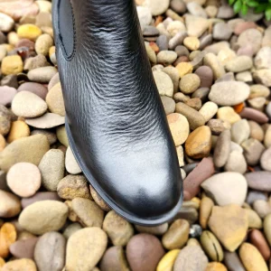 Ara - Pamela Wide Black Leather Chelsea Ankle Boot