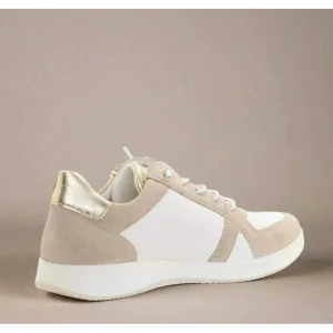Ara - Riviera White and Cream Side Zip Sneakers