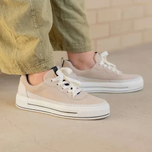 ARA CORSICA Cream Suede Platform Sneaker
