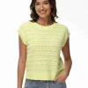 525 - Bianca Crew Neck Stripe Vest - Margarita