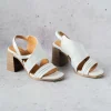 Bueno - Jinny - White Leather High Heel Sandal