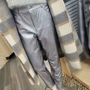Commando - FAUX LEATHER 5-POCKET Pant - Pewter