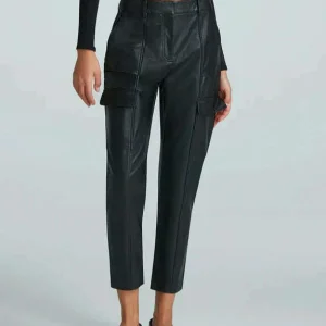 COMMANDO - Faux Leather Utility 7/8 Pant - Black