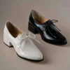 EOS - Casi - Oxford Low Heel - Black & Ivory Patent