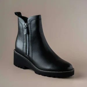 EOS- PARSON - Black Leather Lug Sole Boot