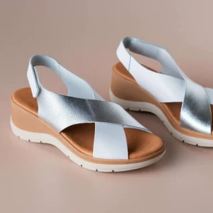 ERIC MICHAEL - Elena Leather Wedge Platform Sandal