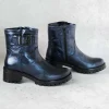 Eric Michael - Leah Metallic Blue Lug Sole Boot