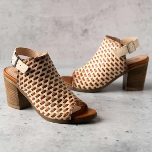 Eric Michael - Paris - Woven Cream/Tan or Black/Tan