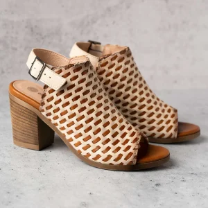 Eric Michael - Paris - Woven Cream/Tan or Black/Tan