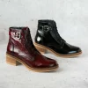 FLUCHOS - D8686 Patent Leather Lace Up Boots