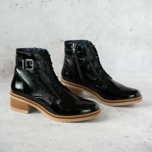 FLUCHOS - D8686 Patent Leather Lace Up Boots
