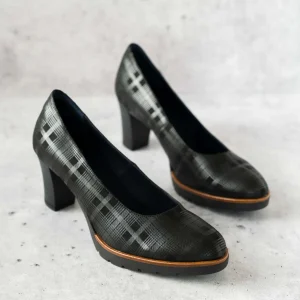 Fluchos - D7976 Plaid Lug Sole High Heel Pump