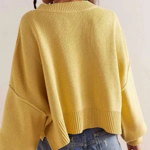 FREE PEOPLE - Easy Street Crop Pullover - Pineapple