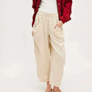 FREE PEOPLE - High Road Solid Barrel Pant - Birch