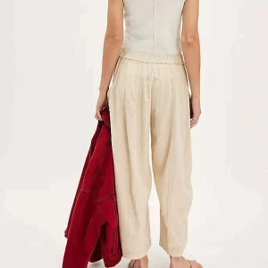 FREE PEOPLE - High Road Solid Barrel Pant - Birch