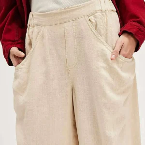 FREE PEOPLE - High Road Solid Barrel Pant - Birch
