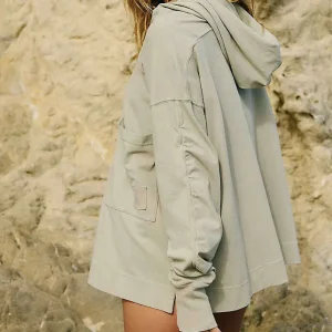 Free People - Hot Shot Hooded Layer - Sage Stone