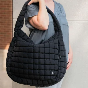 Free People Movement Quilted Carryall - Black & Off White