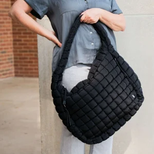 Free People Movement Quilted Carryall - Black & Off White