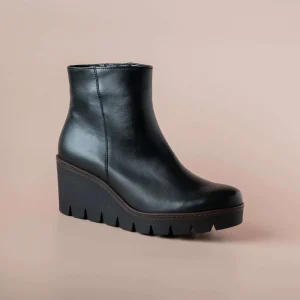 GABOR 54.780.27 Platform Wedge Leather Ankle Boot