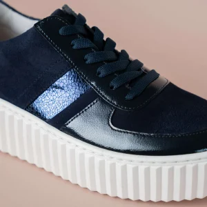 GABOR 53.203.18 Suede and Leather Platform Sole Sneaker