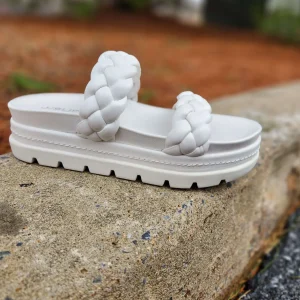 JSLIDES - Reese Braided Flatform Sandal