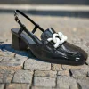 LODI LOVE - DARAMIS High Heel Sling Back Patent Leather Loafer Pump
