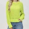 525 - Margot Crewneck Sweater - Wild Lime