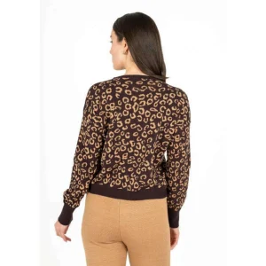 M-Made in Italy - Leopard Knit Sweater - Brown