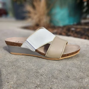 Naot - Tiara Leather Low Wedge Slide Sandal