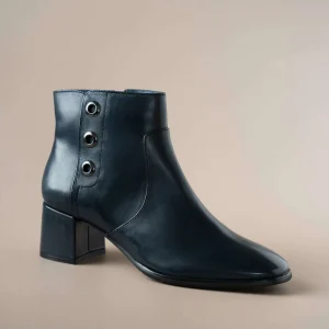 Regarde le Ciel - Pilar 04 Block Heel Navy Ankle Boot