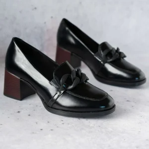 Remonte - D0V00 Classic High Heel Leather Loafers