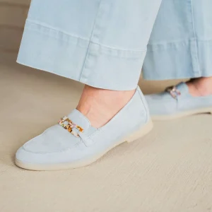 REMONTE D2F00 Nubuck Loafers in Powder Blue or Beige