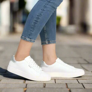 Remonte D2J00 White Leather Comfort Sneakers
