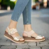 REMONTE D2L53 Platform Wedge Travel Sandal