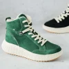Revolution - W1771 - Black & Green Suede