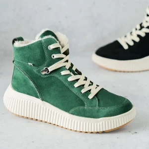Revolution - W1771 - Black & Green Suede