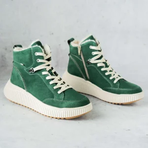 Revolution - W1771 - Black & Green Suede