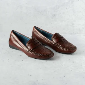 Robert Zur - Petra Luggage and Navy Leather Women's Loafers