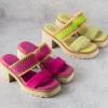 Softwaves - Blanca Sandal - Fuchsia or Lime Green