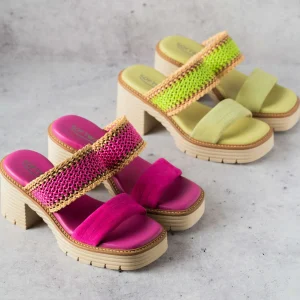 Softwaves - Blanca Sandal - Fuchsia or Lime Green