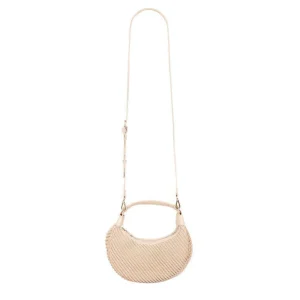 SONDRA ROBERTS - Embossed Faux Leather Mini Hobo - Tan