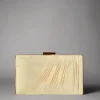 SONDRA ROBERTS - Pleated Box Clutch - Gold