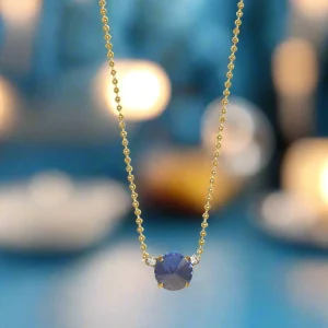 TOVA - JOJO NECKLACE - Sapphire/Champagne