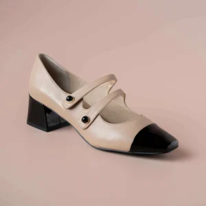 Vaneli - Darin - Ecru/Black Patent Pumps