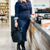 Washlab - Long Dark Denim Dress - Raw Denim